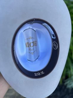 Tejana (Lana Fina) 20x Copa Alta Falda 3.5" Marca Morcon (Silverbelly/Beige) -Guadalajara Western Wear IMG 1152