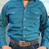 Ariat Braylen Estate Blue Classic Snap Long Sleeve Shirt -Guadalajara Western Wear IMG 1204