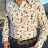 Rock And Roll White Poplin Snap Long Sleeve Shirt -Guadalajara Western Wear IMG 1225