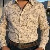 Rock And Roll Floral Poplin Snap Long Sleeve Shirt
