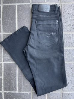 Platini Men's Jet Black Slim Boot Cut Jeans - BCJ7843