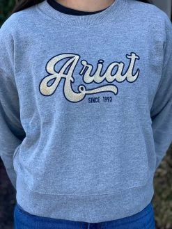 Ariat Women Real Metallic Varsity Logo Sweatshirt