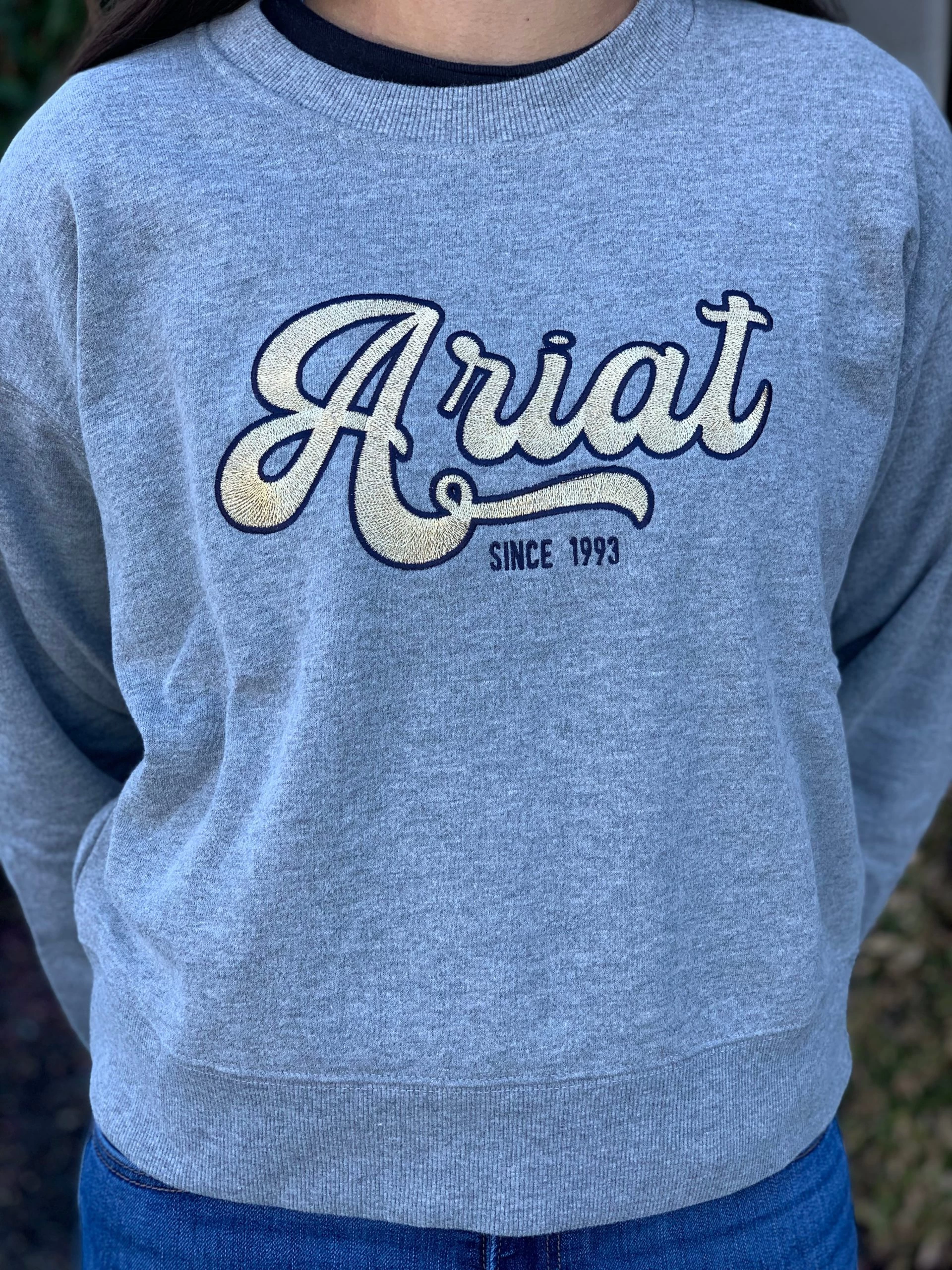 Ariat Women Real Metallic Varsity Logo Sweatshirt 3 Ariat Women Real Metallic Varsity Logo Sweatshirt