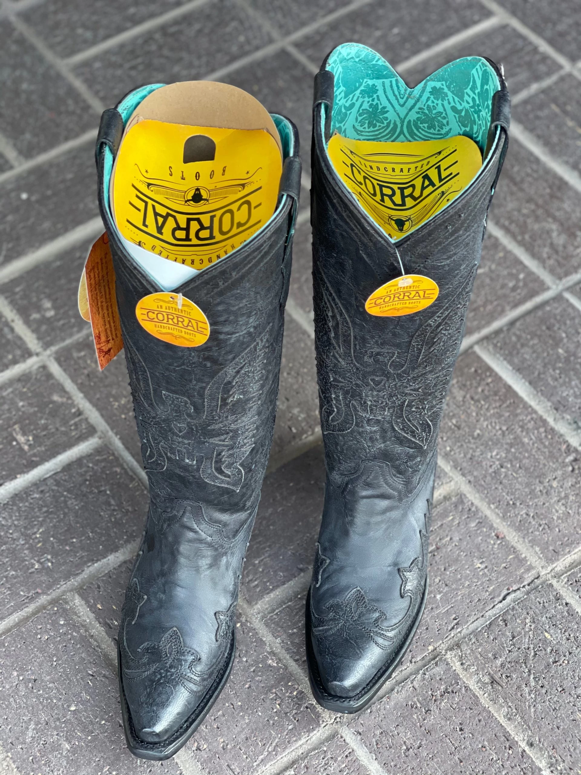 Corral Boots Women's Shoes Vintage Black Tall Boot 4 Corral Boots Women's Shoes Vintage Black Tall Boot - Image 2