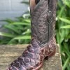 Pirarrucu Brown Wide Square Toe Cowboy Boots - Red Diamond Boots -Guadalajara Western Wear IMG 2255