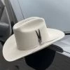 Stetson 6x Rancher Mist Grey Diamante Negro Cowboy Felt Hat (Copa Alta Falda/Brim 3.5") -Guadalajara Western Wear IMG 2284