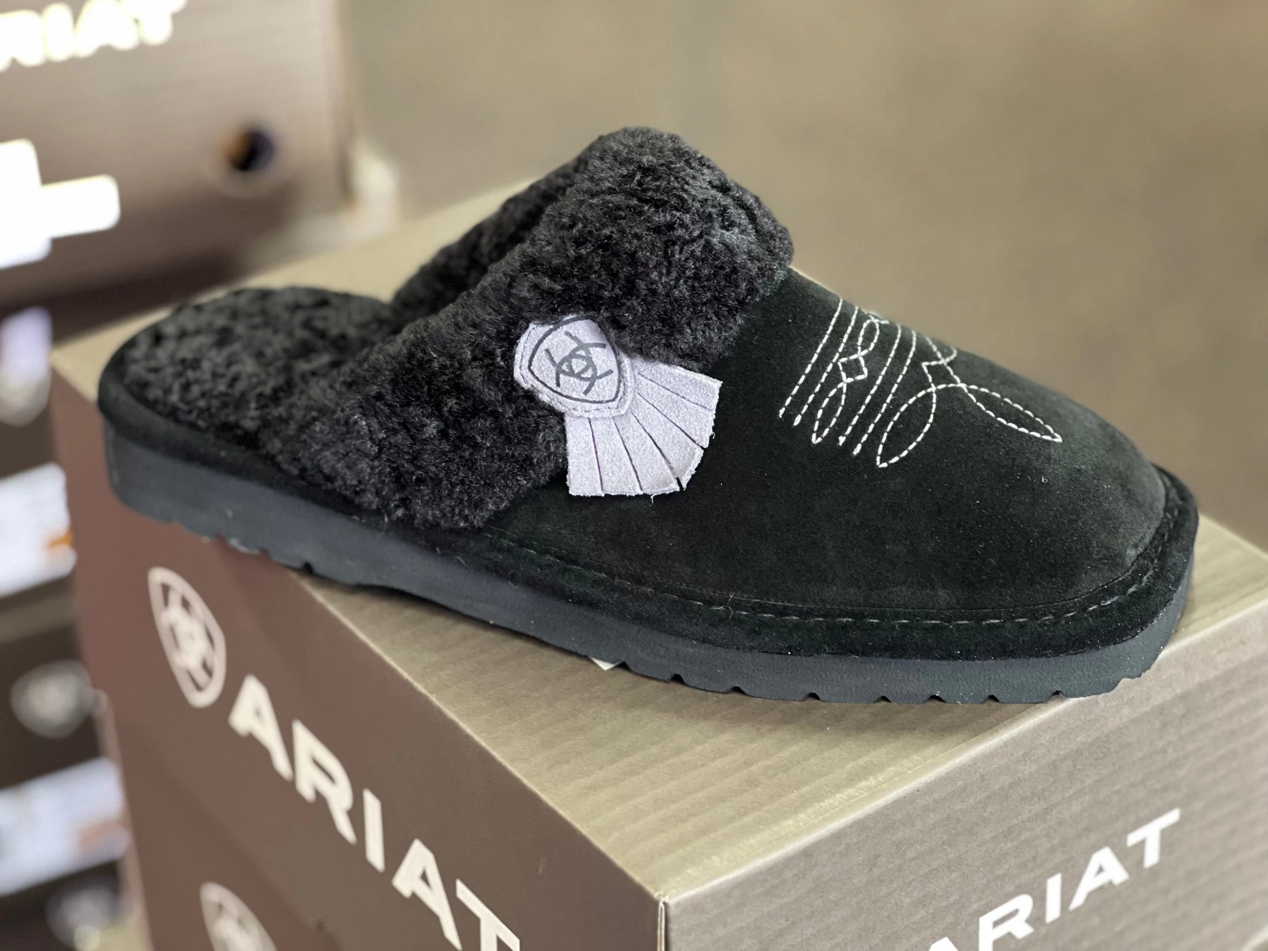 Silversmith Jackie Black Square Toe Women Slippers 4 Silversmith Jackie Black Square Toe Women Slippers - Image 2