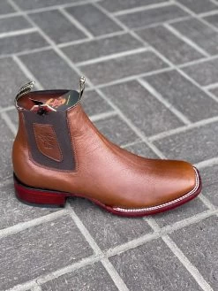 Los Altos Belmont Brown Wide Square Toe Botin Charro -Guadalajara Western Wear IMG 2598