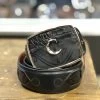 Cuadra Black Modern Caiman Leather Belt -Guadalajara Western Wear IMG 2675