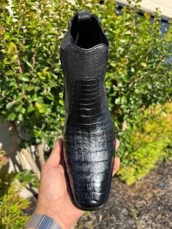 Vestigium Black Caiman Belly Chelsea Boot -Guadalajara Western Wear IMG 3295 63903c64 93b0 4913 b056 6162cee269a1