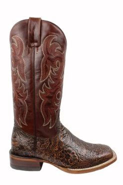 Reywelt Leather Tooled Print Square Toe Tall Cowgirl Boots -Guadalajara Western Wear IMG 3604