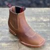Quincy Boots Kid Square Toe Tan Ankle Boot -Guadalajara Western Wear IMG 3612