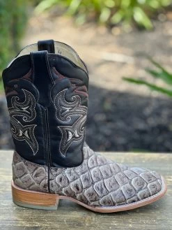 Pirarrucu Print Desert Off White Wide Square Toe Cowboy Boots -Guadalajara Western Wear IMG 3623