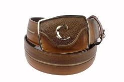 Cuadra Honey Modern Leather Belt