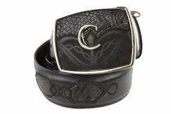 Cuadra Extasis Modern Caiman Leather Belt