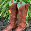 Corral Boots Women's Shoes Cognac Snip Toe Tall Boot -Guadalajara Western Wear IMG 4100