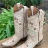Circle G By Corral Women's Sand & Flower Embroidery Snip Toe Boot -Guadalajara Western Wear IMG 4106