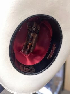 500X Johnson Copa Alta 4 3/4" Falda Corta 3" Toquilla Avestruz Cognac -Guadalajara Western Wear IMG 4409