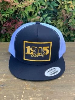 Lazy J Ranch Wear Cap Blk/White 1915