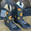 Sunflower Black Floral Square Toe Cowgirl Boots -Guadalajara Western Wear IMG 4647