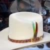 Genuine Cognac Caiman Leather Hat Band