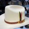 Genuine Cognac Ostrich Leather Hat Band -Guadalajara Western Wear IMG 4898