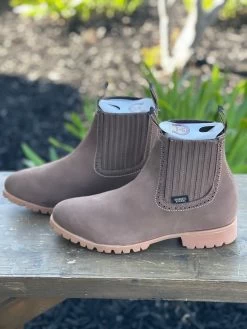 Original Michel Charro Nobuk Taupe Industrial Sole Botines -Guadalajara Western Wear IMG 4904