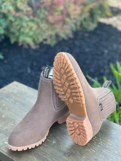 Original Michel Charro Nobuk Taupe Industrial Sole Botines -Guadalajara Western Wear IMG 4905