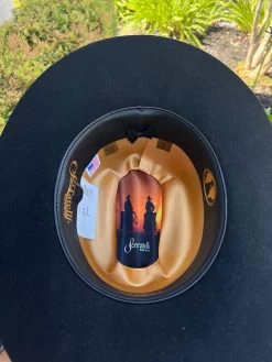 Stetson Serrateli 6x Tejana Negra Estilo Sinaloa (Copa Chica Falda/Brim 3.5") -Guadalajara Western Wear IMG 5437