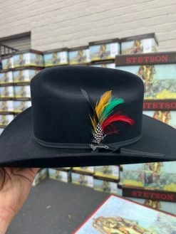 Stetson 6x Spartan Black Cowboy Felt Hat Sinaloa (Copa Chica Falda/Brim 3.5") -Guadalajara Western Wear IMG 5559 1