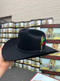 Stetson 6x Spartan Black Cowboy Felt Hat Sinaloa (Copa Chica Falda/Brim 3.5") -Guadalajara Western Wear IMG 5560 1