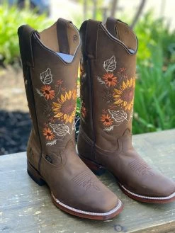 Reyme Crazy Tang Sunflower Stitched Cowgirl Boot -Guadalajara Western Wear IMG 5618