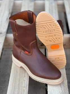 Lightweight Brown Pull-On Style Soft Toe Work Boot 6 Lightweight Brown Pull-On Style Soft Toe Work Boot -Guadalajara Western Wear IMG 5650