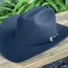 30x Larry Mahan Opulento Black Fur Felt Cowboy Hat