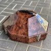 Exclusive Brown Wood HydroDipped Hat Carrying Case