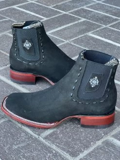 Los Altos Aztec Nobuck Negro Botin Cuadrado Para Dama 9 Los Altos Aztec Nobuck Negro Botin Cuadrado Para Dama -Guadalajara Western Wear IMG 6474 1