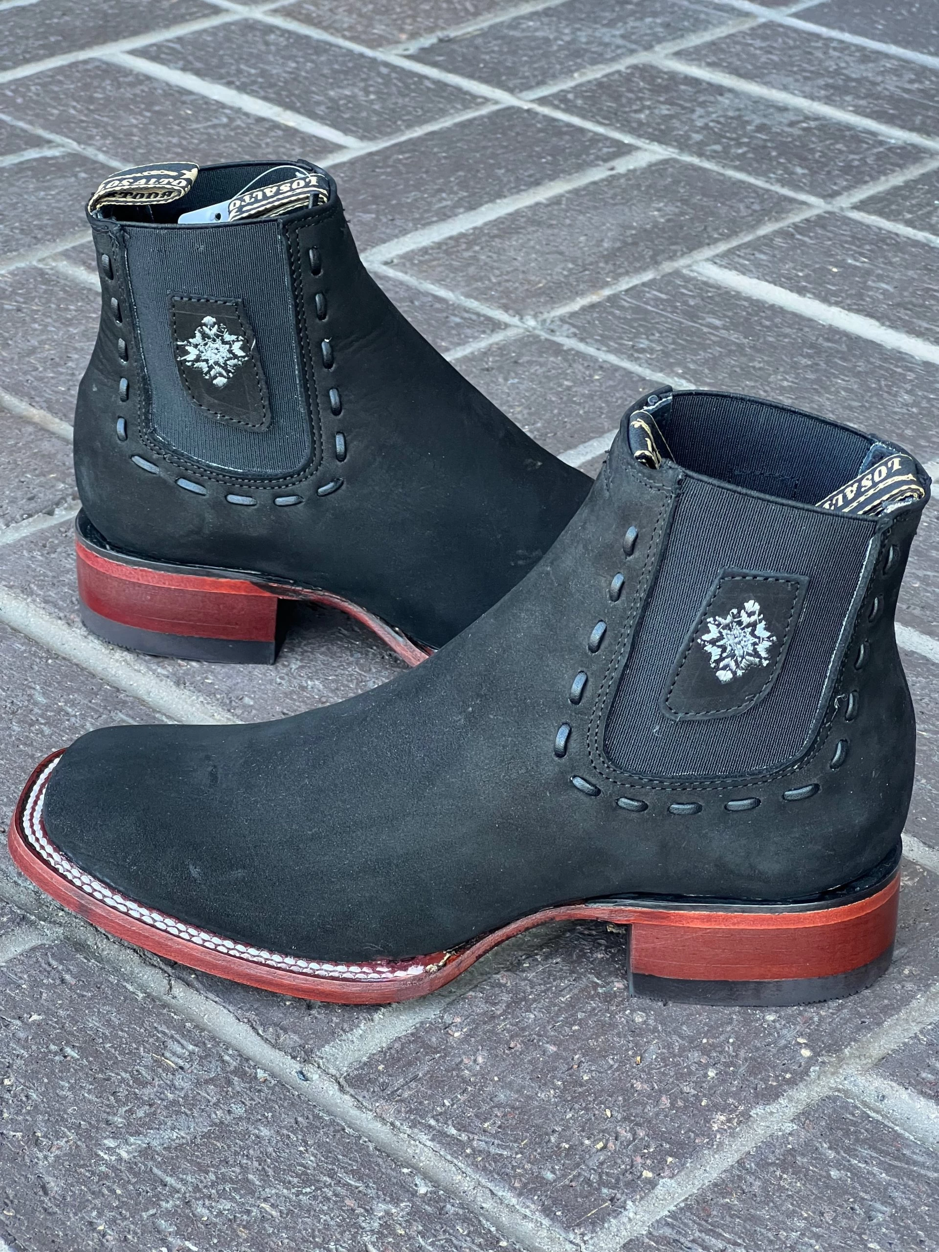 Los Altos Aztec Nobuck Negro Botin Cuadrado Para Dama 6 Los Altos Aztec Nobuck Negro Botin Cuadrado Para Dama - Image 4