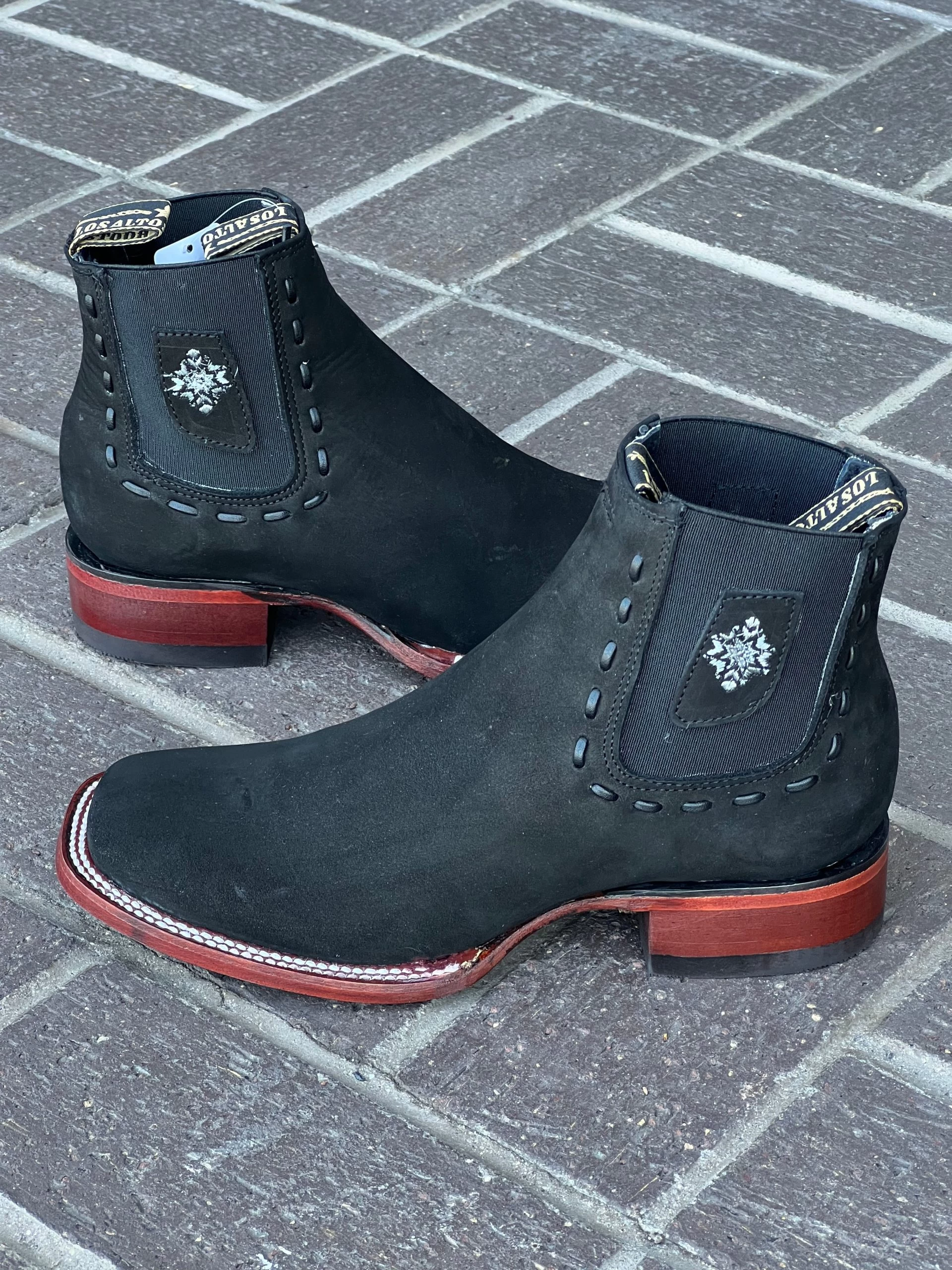 Los Altos Aztec Nobuck Negro Botin Cuadrado Para Dama 3 Los Altos Aztec Nobuck Negro Botin Cuadrado Para Dama