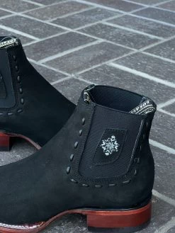 Los Altos Aztec Nobuck Negro Botin Cuadrado Para Dama 8 Los Altos Aztec Nobuck Negro Botin Cuadrado Para Dama -Guadalajara Western Wear IMG 6476 1 1