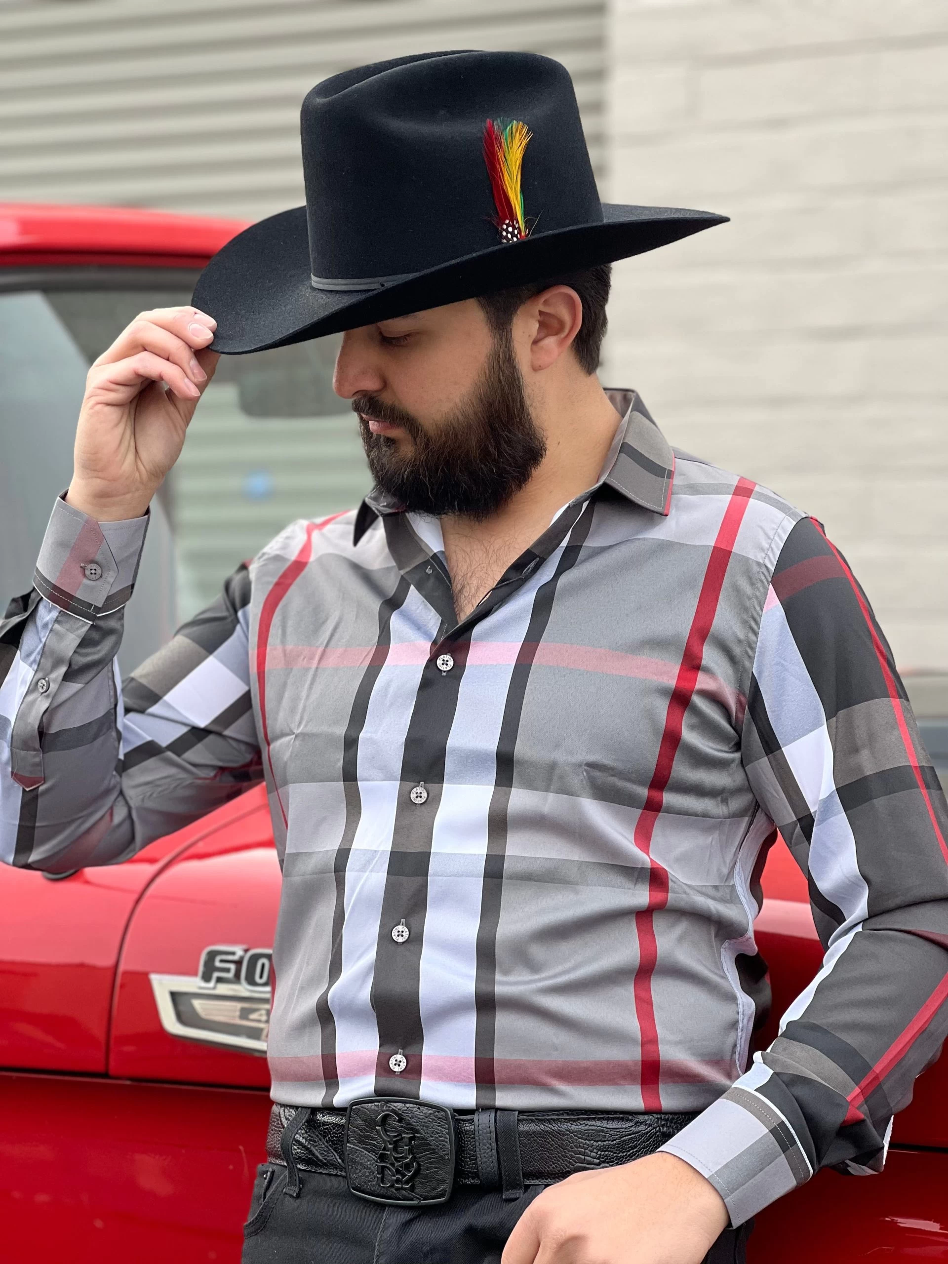 Platini Camisa Vaquera (Black/RED)- CHL9162 4 Platini Camisa Vaquera (Black/RED)- CHL9162 - Image 2