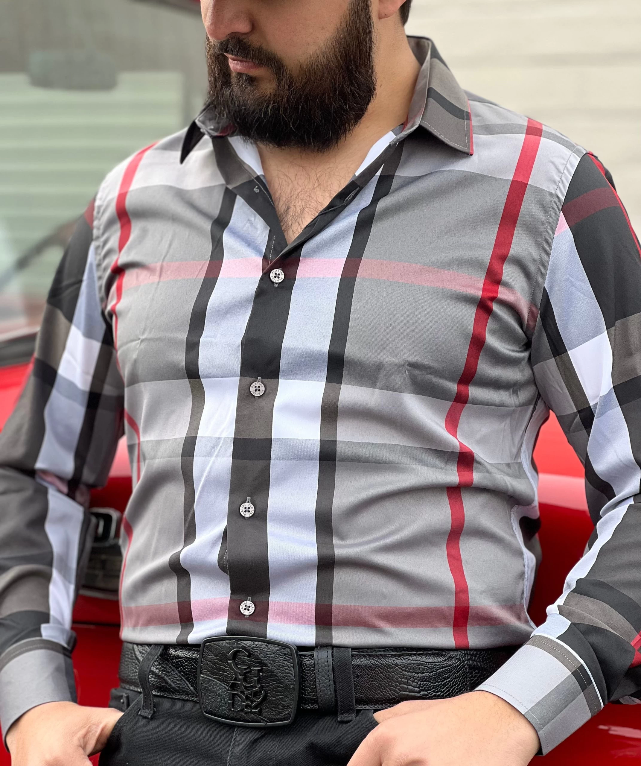 Platini Camisa Vaquera (Black/RED)- CHL9162 3 Platini Camisa Vaquera (Black/RED)- CHL9162