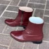 El Besserro Side Zipper Burgundy Round Toe Ankle Boot -Guadalajara Western Wear IMG 69372
