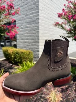 Los Altos Aztec Nobuck Dark Tabacco Botin Cuadrado Para Dama -Guadalajara Western Wear IMG 7150