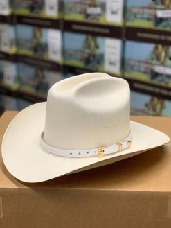 Tombstone 1000x Johnson (Copa Alta) With Premium White Caiman Leather Band -Guadalajara Western Wear IMG 7186