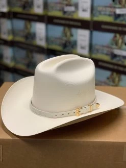 Tombstone 1000x Johnson (Copa Alta) With Winter White Caiman Leather Band -Guadalajara Western Wear IMG 7189