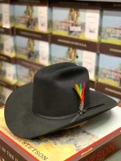 Stetson 6x Rancher Black Cowboy Felt Hat Sinaloa (Copa Alta Falda/Brim 3.5") -Guadalajara Western Wear IMG 7614