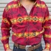 Ariat Nathaniel Tango Red Classic Fit Long Sleeve Shirt -Guadalajara Western Wear IMG 7616