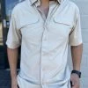 Ariat Ventek Beige Classic Fit Short Sleeve Shirt -Guadalajara Western Wear IMG 7708 1