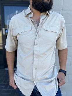 Ariat Ventek Beige Classic Fit Short Sleeve Shirt