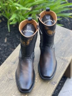 Cuadra Viena Negro Dubai Toe Leather Ankle Boot -Guadalajara Western Wear IMG 7867